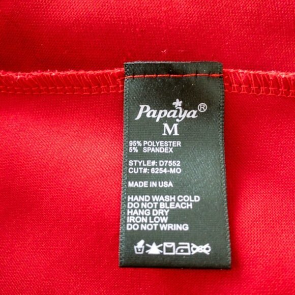 Sexy Red Papya Dress Sz M - Picture 9 of 10